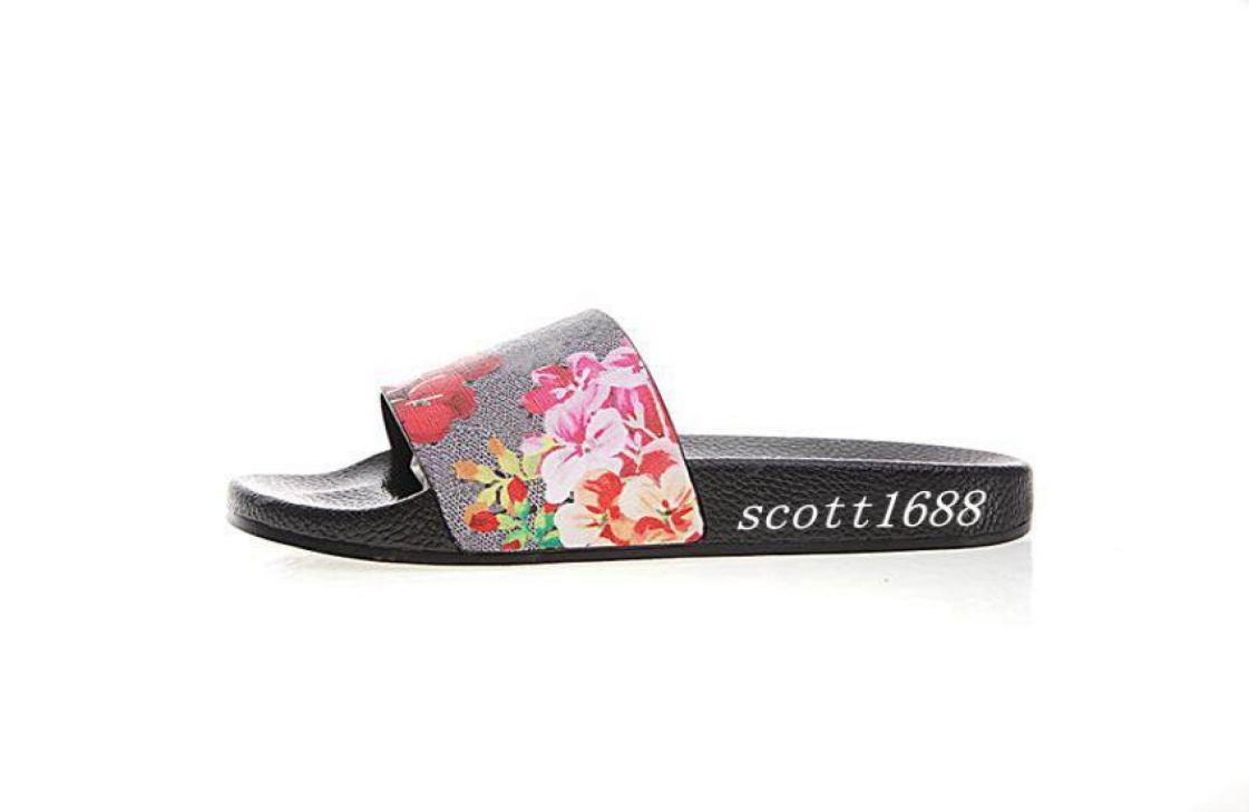 

fashion red pink flower blooms slides sandals rubber slippers mens and womens outdoor beach causal flip flops9441897, Blue