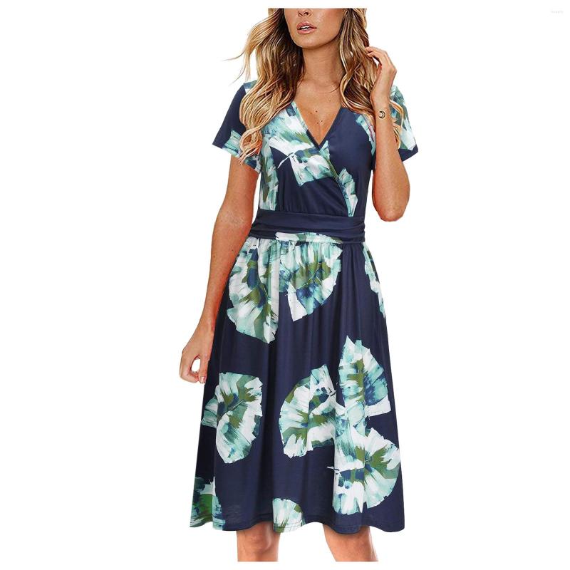 

Casual Dresses Sleeveless Floral Long Loose Printing Beach Maxi Dress Women, Green