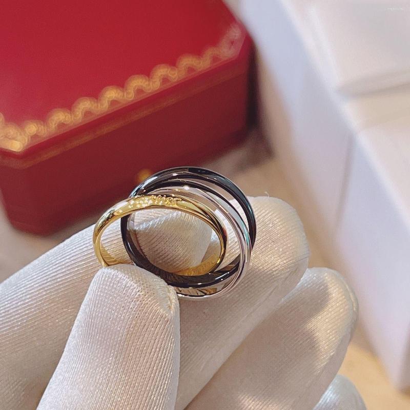 

Cluster Rings 2023 Couple Ring Three Top Luxury Design Fashion Noble Brand Party Wedding Can Be Customize