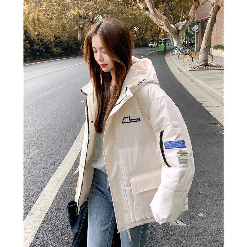 

Leather Women White Down Jacket Hooded Korean Fashion Waterproof Thickening Warm Duck Feather Female Puffer Winter New Outwear Tops, Yellow