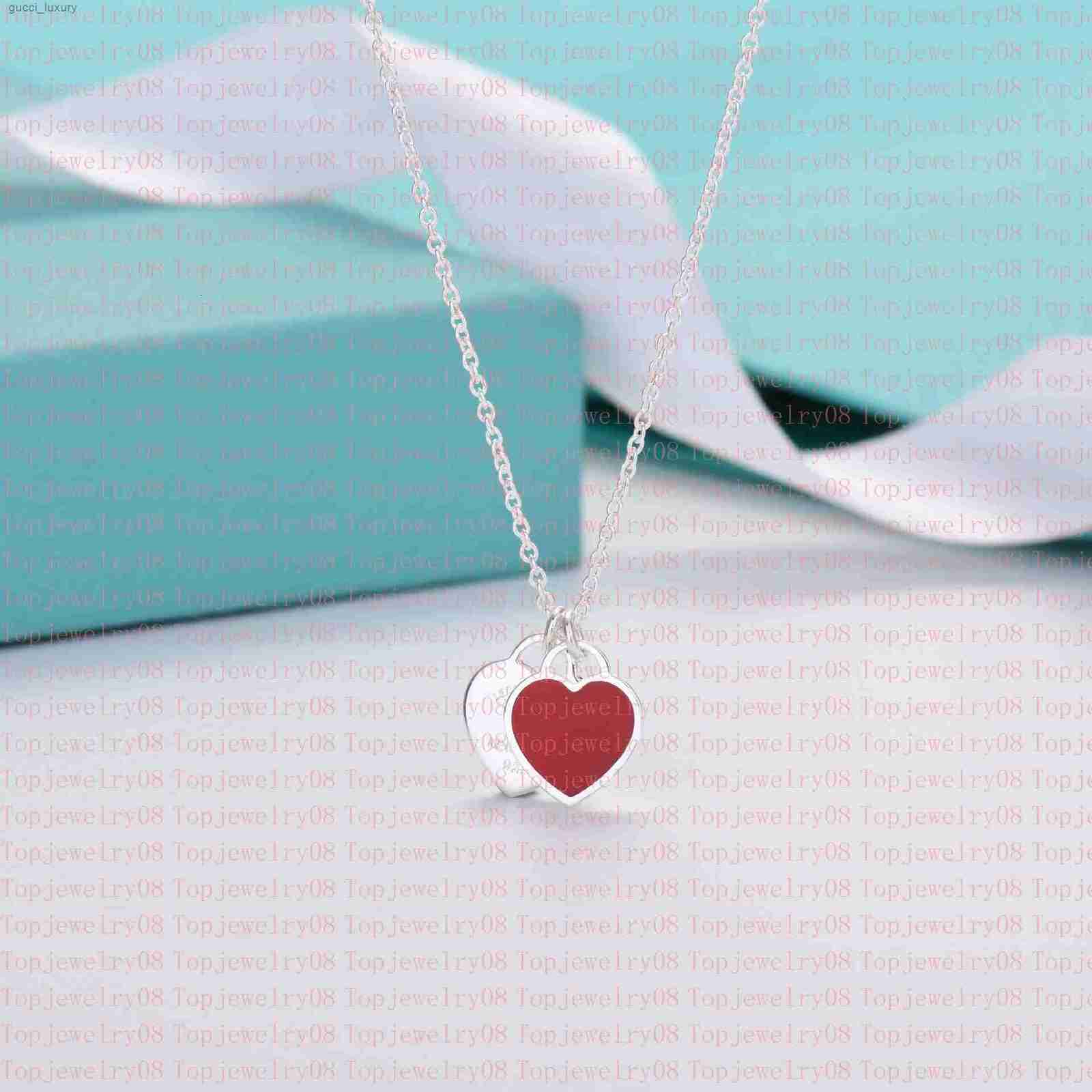 

Fashion Chain Designer Women Necklace Bracelet Classic Heart Set 18K Gold Girl Valentines Day Love Gift Stainless Steel Jewelry With Box