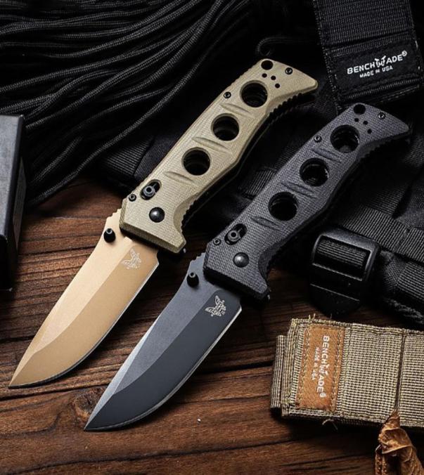 

New Arrivals BENCHMADE BM275SFE2 Adams Heavy Tactical Folding Knife D2 Blade G10 Handle Jungle Hunting Rescue Tools Camping Outdo6202510