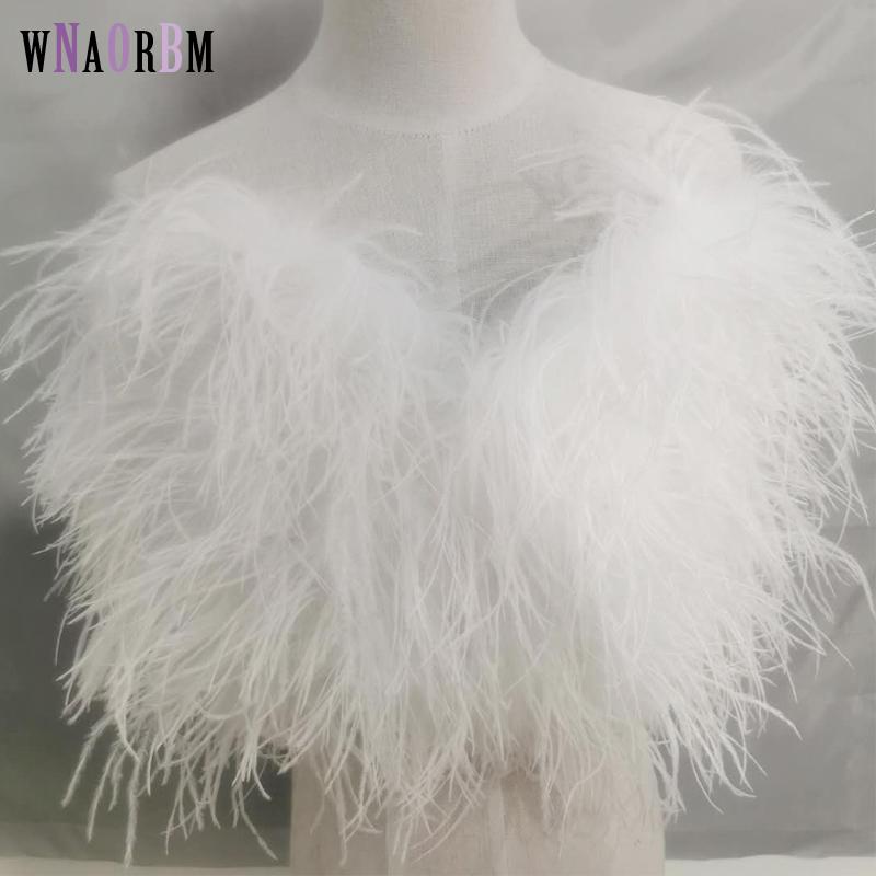 

Fur new cardioid design 100% natural ostrich hair bra underwear women's fur coat real ostrich fur coat Suitable for party wedding, Light pink