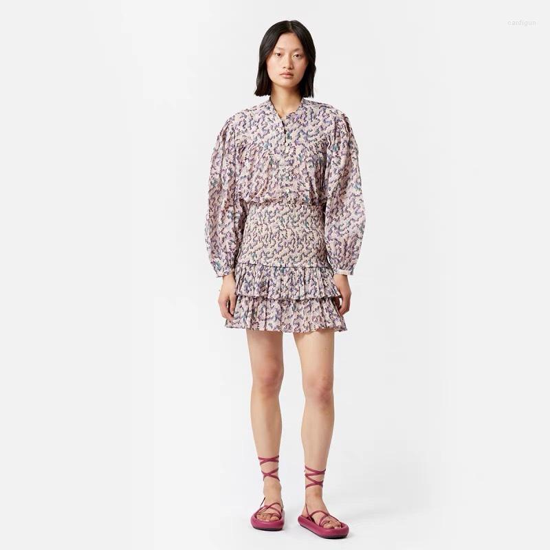 

Women's Blouses Women Shirt Cotton Lantern Sleeves Floral Print Blouse