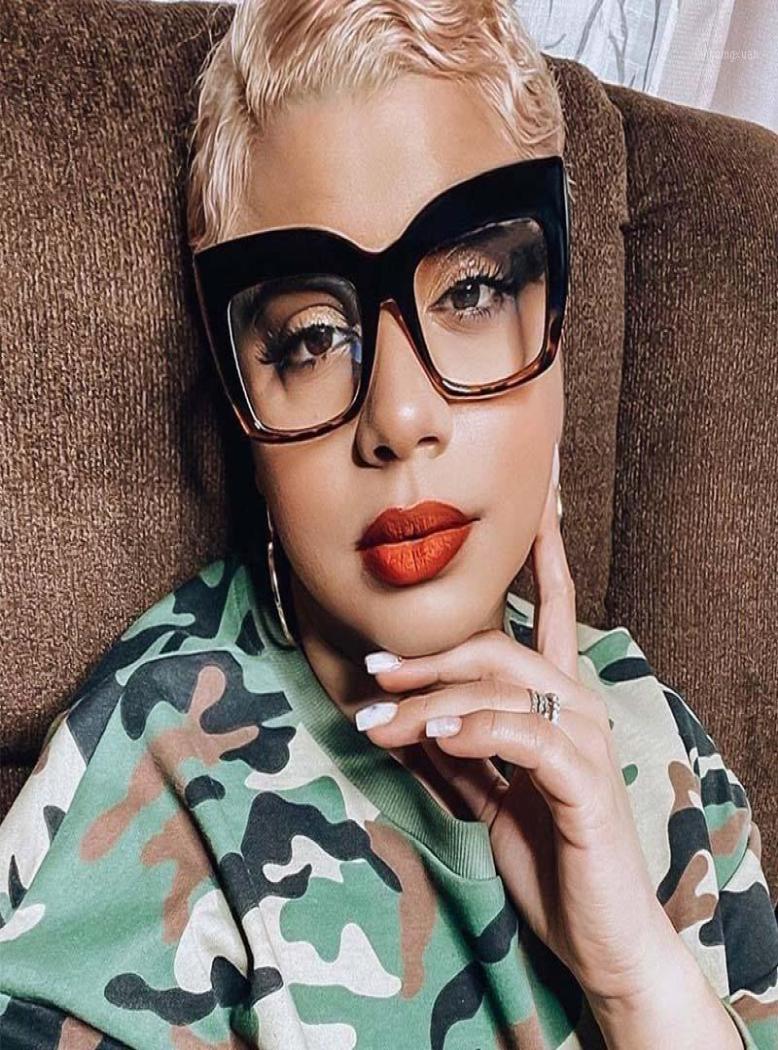 

Fashion Sunglasses Frames Square Reading Eyeglasses Optical Glasses 2021 Women Thick Frame Oversized Clear13272665