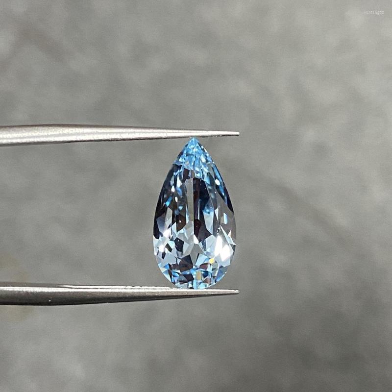 

Loose Diamonds Meisidian Drop Shape 5 Carat 8x15mm Lab Santa Maria Aquamarine Gemstnoe For Ring Making