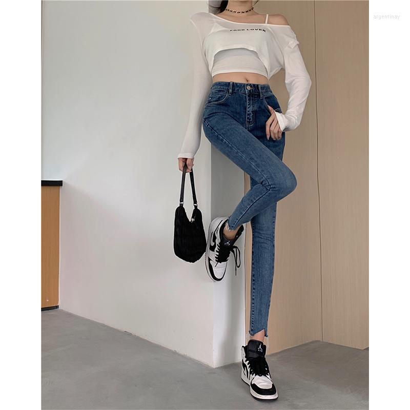 

Women's Jeans ILARES 2023 Korean Fashion Vintage Clothes Blue Woman High Waist Y2k Casual Pants Streetwear Female Clothing Women's Mom