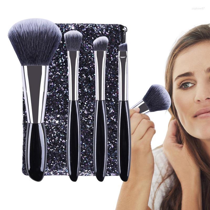 

Makeup Brushes 4pcs Set Soft Bristle Cosmetics Travel Portable Face Powder Blush Concealers Lip Eye Make Up