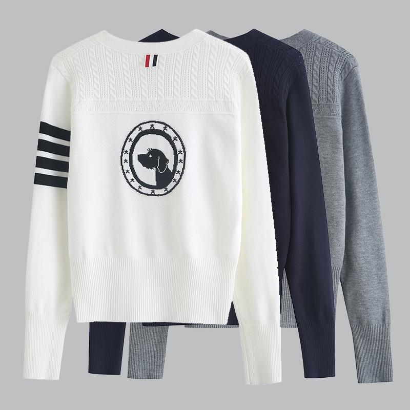 

Sweaters Sweater Korean Fashion Cardigan Women Sweaters Tops Y2k 2022 Autumn Winter Clothes Cardigans Kawaii Long Sleeve Knitted Clothing, Navy blue