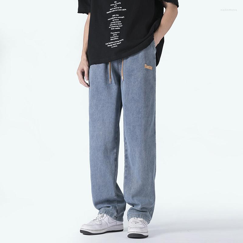 

Men's Jeans Analysis Of Men's Fashion Hip Hop Loose Wide Leg Pants Spring And Autumn Boys' Vintage Baggy Brand Clothing, Retro blue
