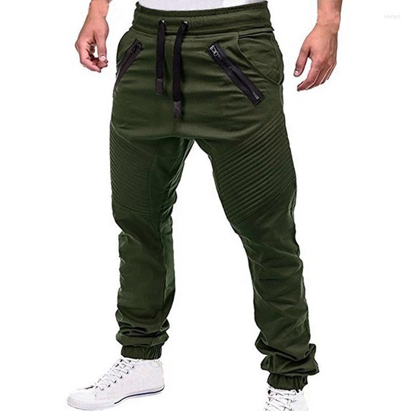 

Men's Pants Men's Jogging Solid Color Multi-pocket Sports Drawstring Premium Cotton Casual, 18