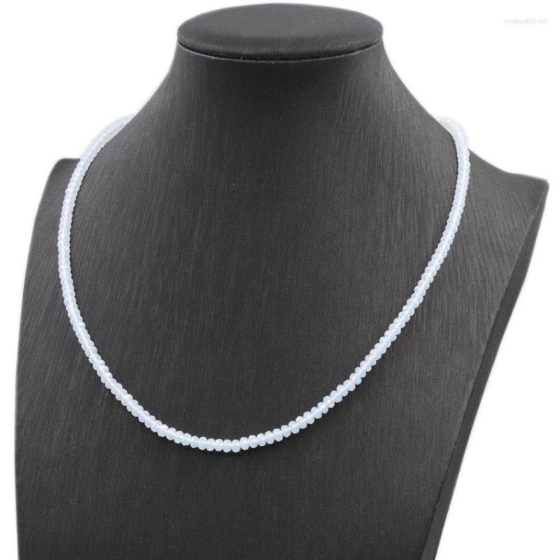 

Choker Trendy Seed Stone Opal Beads Necklace Jewelry For Women Girl Charming Bridal Crystal Vintage Costume Gift Party Accessories B110
