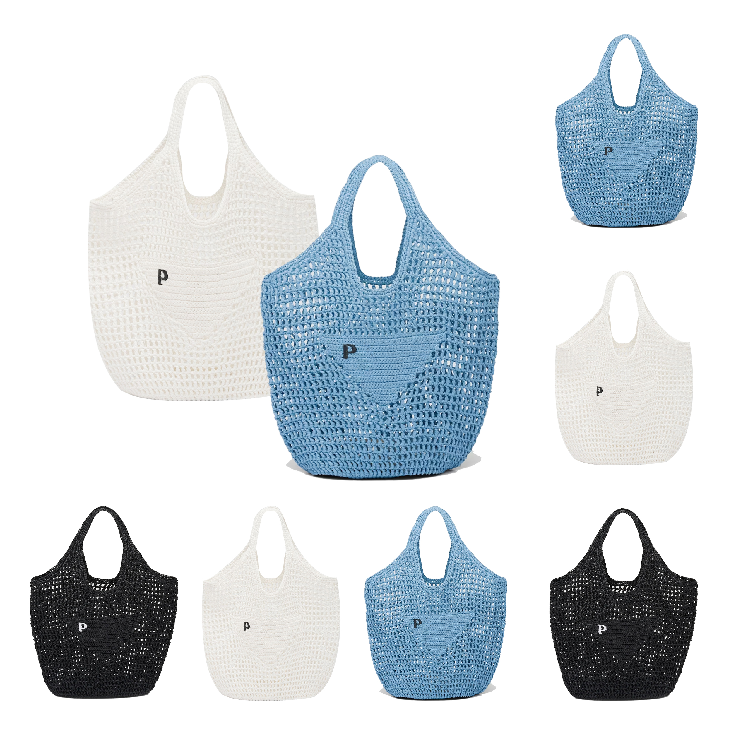 

7a quality triangle Raffia Straw prad beach Bags Luxurys handbags designer bag Womens mens phone fashion holiday the tote bag travel Crossbody clutch Shoulder bags, Orange