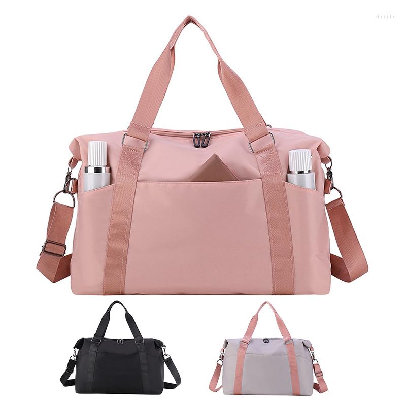 

Outdoor Bags Large Capacity Travel Bag Yoga Sports Gym Fitness Duffle Swimming Trainning Weekend Handbag School Shoulder Women, Pink