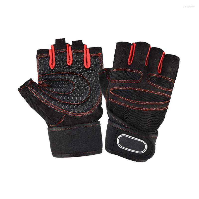 

Wrist Support 1 Pair Lifting Gloves Sporting Mitten Racing Breathable Thicken Design Training Prop Protection Unisex Men Women, Red xl
