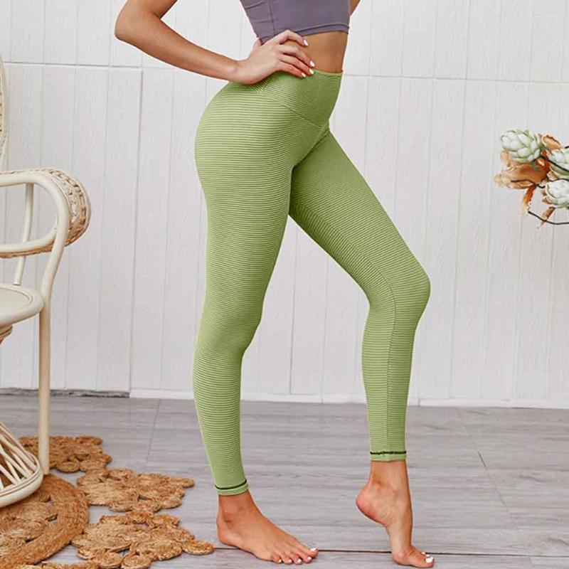 

Active Pants Women Striped Printing Exercise Fitness Sports Running Full Length Elastic Push Up Daily Quick Dry Yoga Sweat Absorbing, Blue