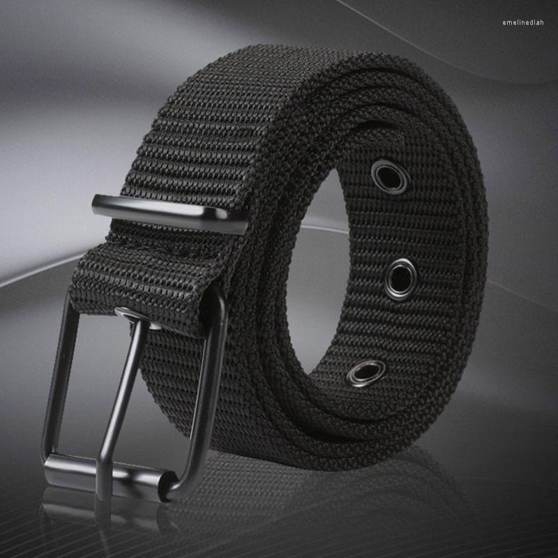 

Belts Canvas Belt For Men Student Korean Jeans Strap Military Training, Black