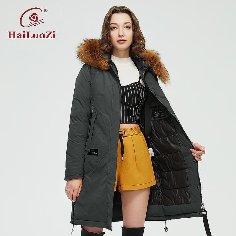 

Leather HaiLuoZi 2022 Winter New Arrival Women's Jacket Fashion Casual Raccoon Big Fur Collar Down Jackets Women Coat Parka Outerwear 89, F2 yellow