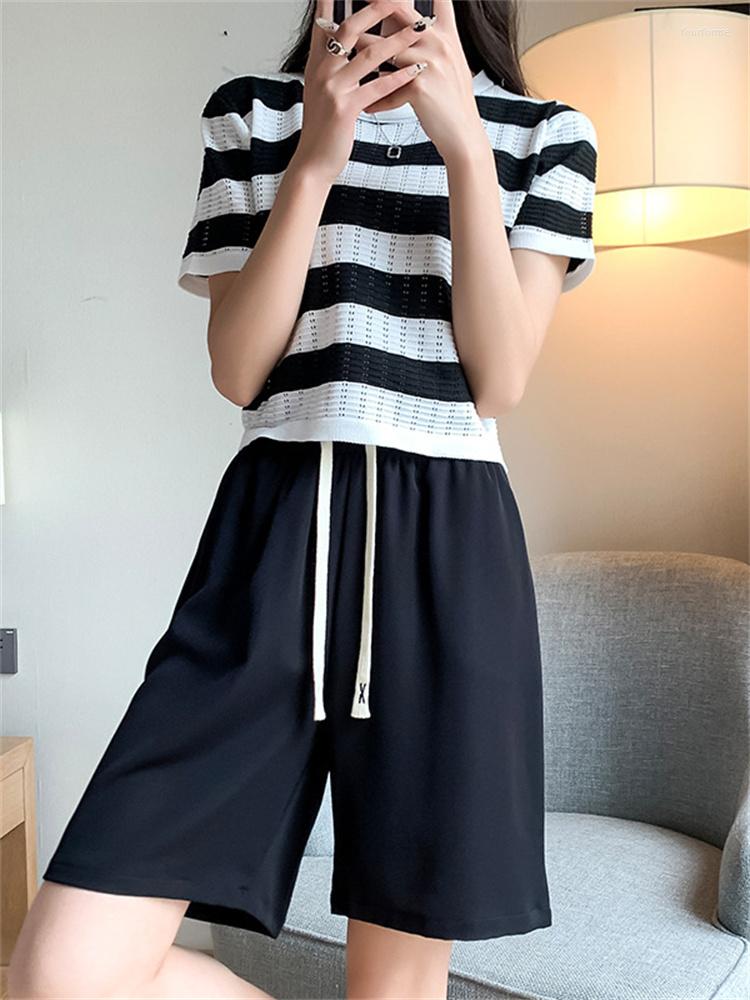 

Women's Shorts Women 2023 Summer High Waist Slim Thin Casual Loose A Line Wide Leg Straight Pants Feminina, Pumpkin color
