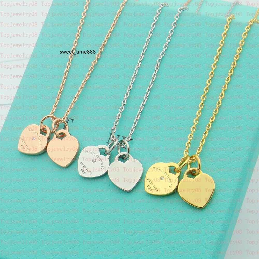 

Vintage designer gold heart full diamond necklace luxury earrings set shape original fashion classic bracelet women's jewelry gift strap box