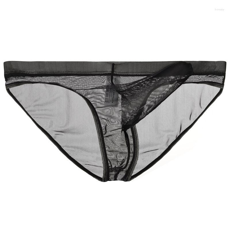

Underpants Men Panties Underwear Sexy Elephant Nose Briefs Ultra-Thin Mesh Bikini Solid Seamless Elastic Lingerie, White
