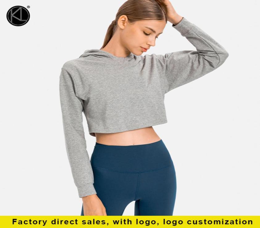 

Yoga Women039s Autumn Hooded Sports Top Women039s Fitness Long Sleeve Gym Outdoor Workout Crop Tops Sexy Casual DH0168021240, Grey
