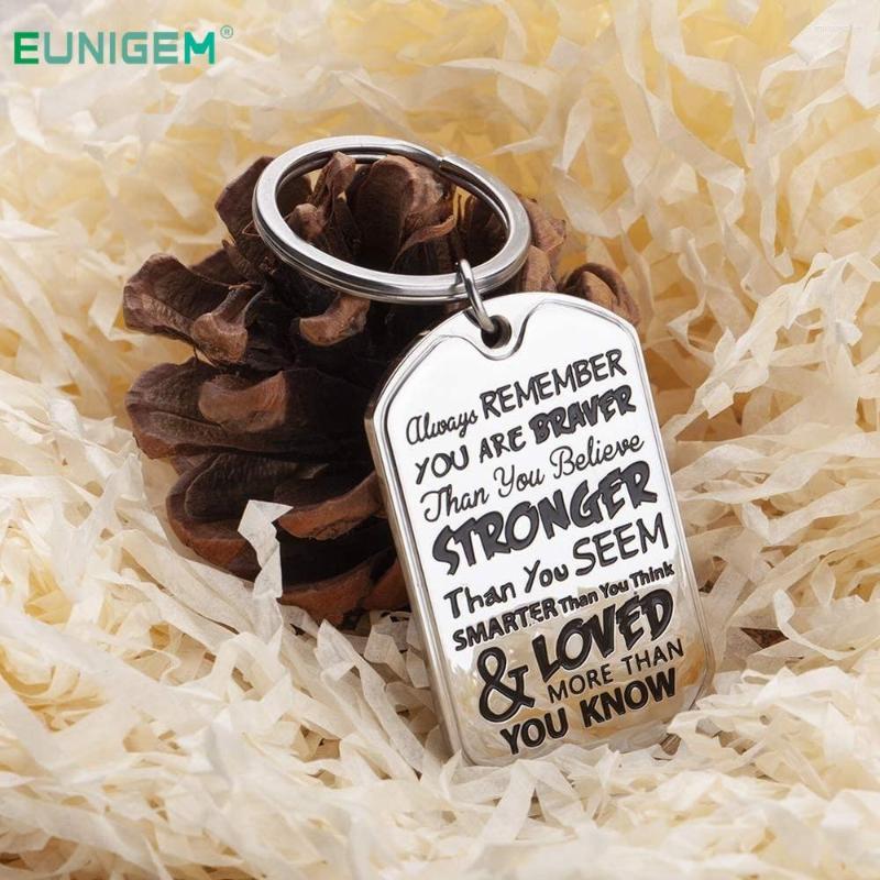 

Keychains Graduation Keychain Gifts For Women Men Him Her Always Remember You Are Braver Than Believe Birthday Pendant