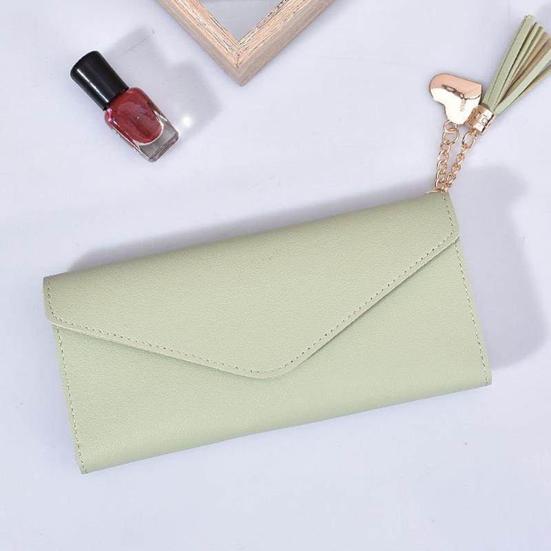 

Wallets Long Zipper Wallet Solid-Color Mobile Phone Bag For Travel Shopping, Black