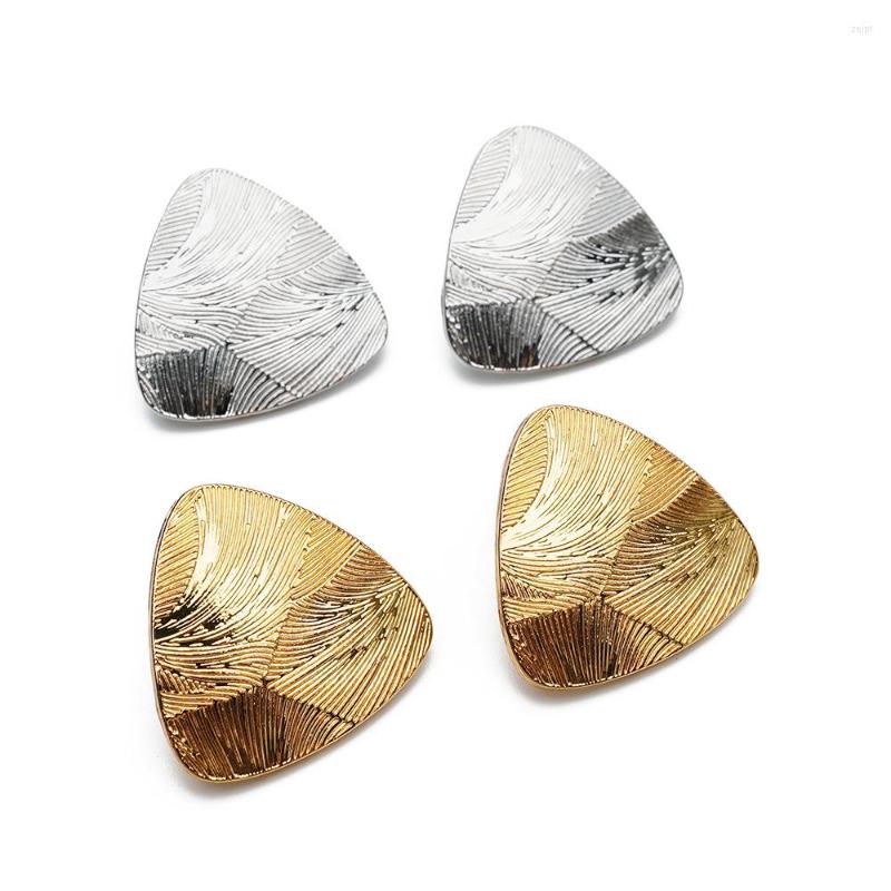 

Stud Earrings European And American Entry Exquisite Triangle Fingerprint Design Women's