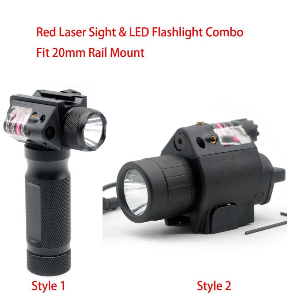 

Tactical Red Laser Sight LED Flash Light Combo Flashlight Fit 20 mm Picatinny Rail Mount 5125459