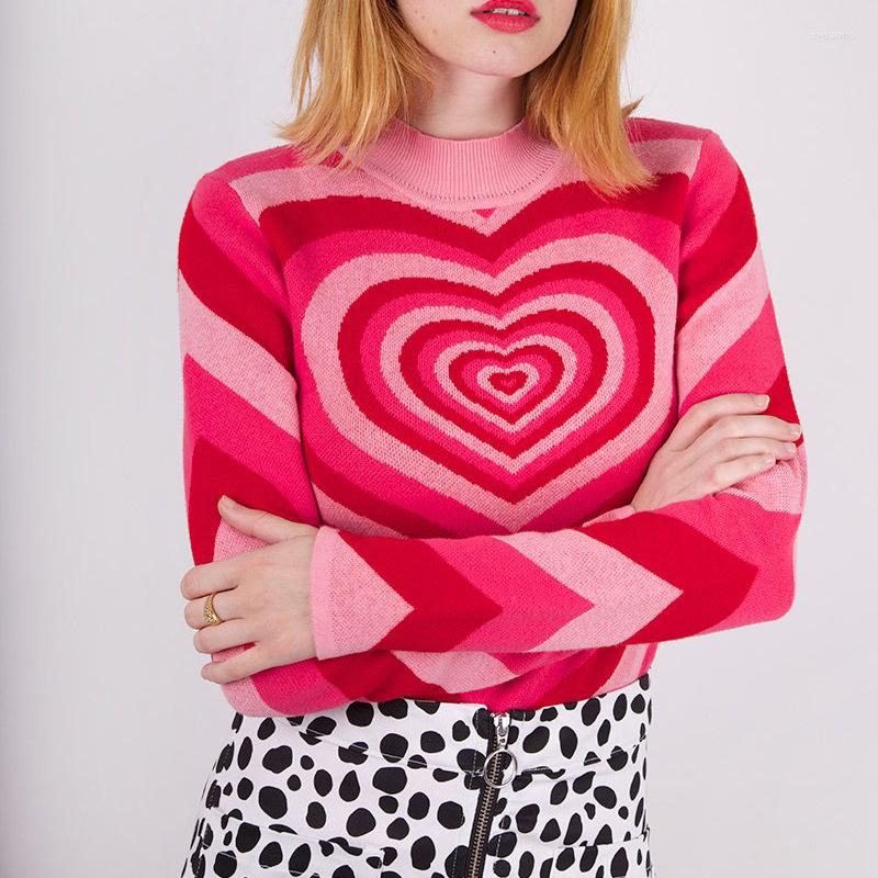 

Women' Sweaters Knitted Women Heart Striped Autumn Winter Long Sleeve Harajuku Pullovers Y2K Sweater Knitwear Sueter Feminino, Sleeveless-green