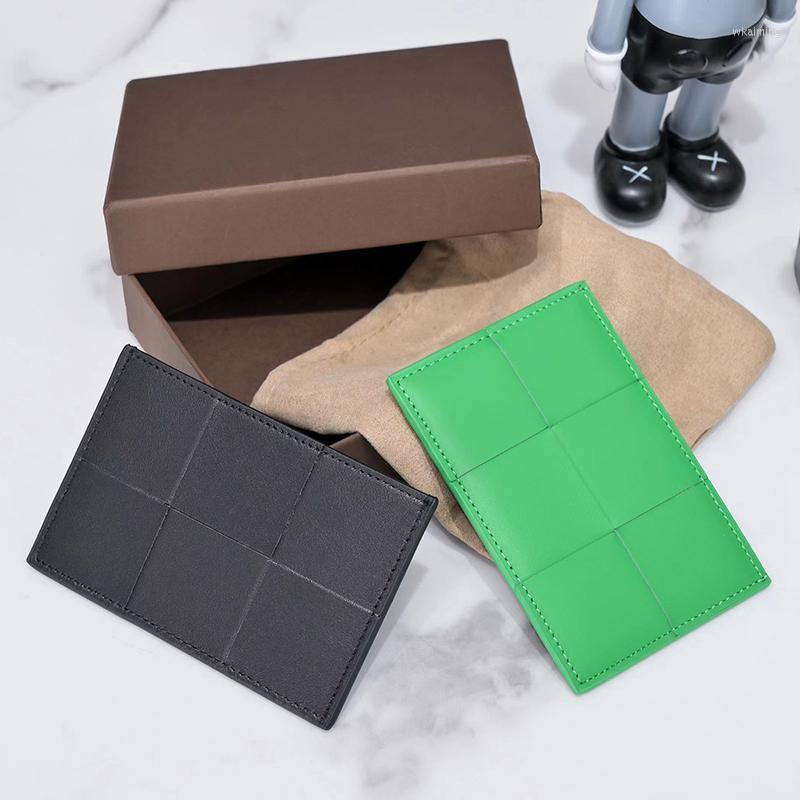 

Card Holders Men's Holder 2023 Genuine Leather Ultra-Thin Cowhide Women's Fashion Simple Case, Black