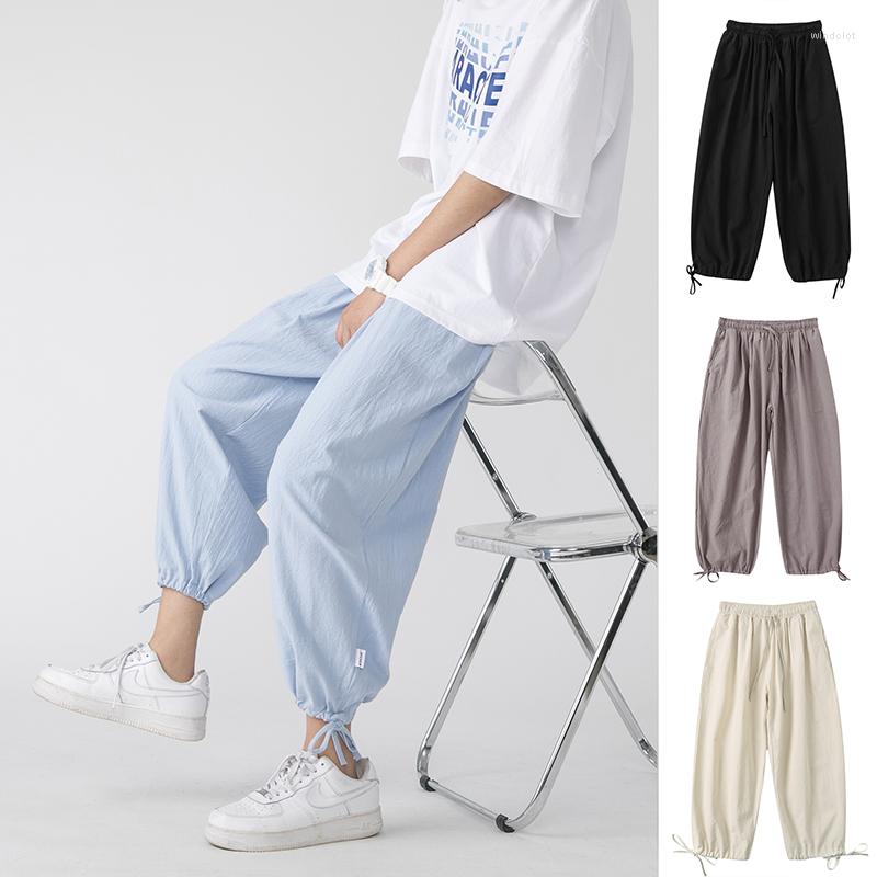 

Men's Pants 2023 Summer Thin Bagy Harem Men Fashion Streetwear Ankle-length Casual Male Loose Bloomers Sweatpants, Blue
