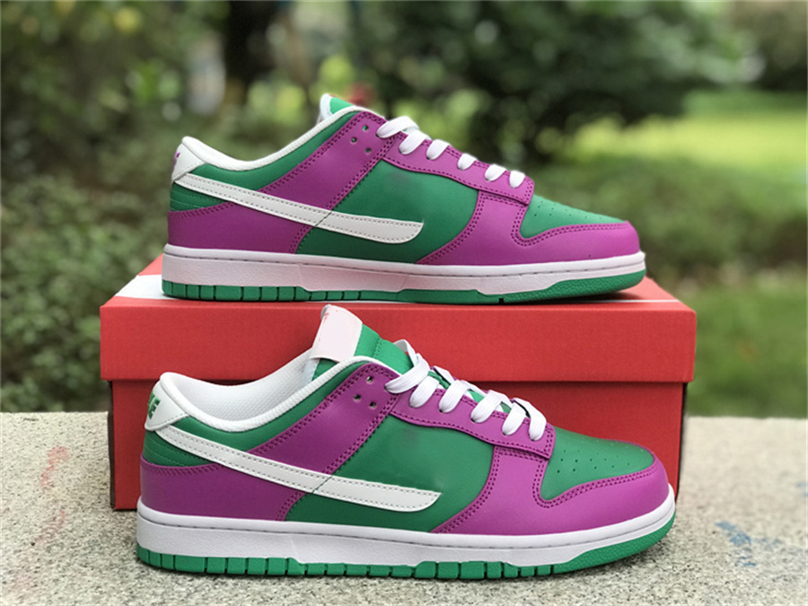 

2023 Authentic Shoes Dunks Low Stadium Green White Fuchsia FD9924-311 Mens Basketball Trainers Sports Sneakers with Original Box