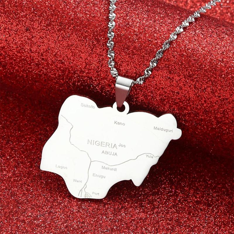 

Pendant Necklaces Nigeria Map For Women Country Maps Africa Nigerians Jewelry Stainless Steel