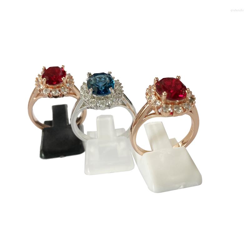 

Jewelry Pouches Mini Plastic Ring Display Stand Hand Clamping 20 Pcs/lot