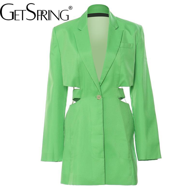 

Pants Getspring Women Blazer Asymmetrical Hollow Out Women Blazers And Jackets Irregular Vintage Green Long Suit Coats 2022 Fashion