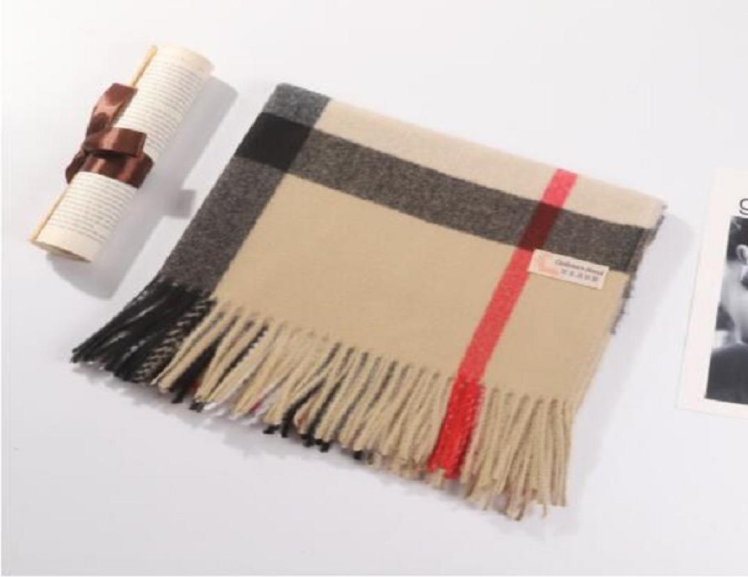 

2022 Autumn winter cashmere scarf highend soft thick Wool plaid scarf fashion men039s and women039s shawl 180CM 70cm4807982