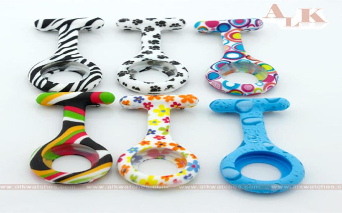 

diy parts silicone sleeves for nurse and doctor watch with designed patterns zebra dog paw suitable for a medical nursing school s6279855, Black