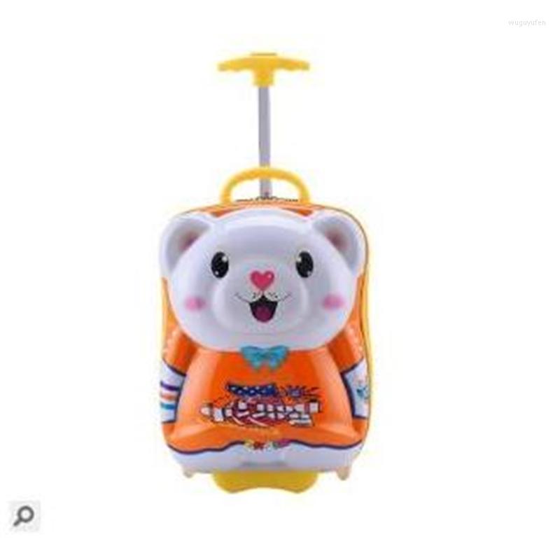

Suitcases Bear Kids Suitcase For Travel Luggage Girls Kid Wheeled Bags Children Rolling Boys