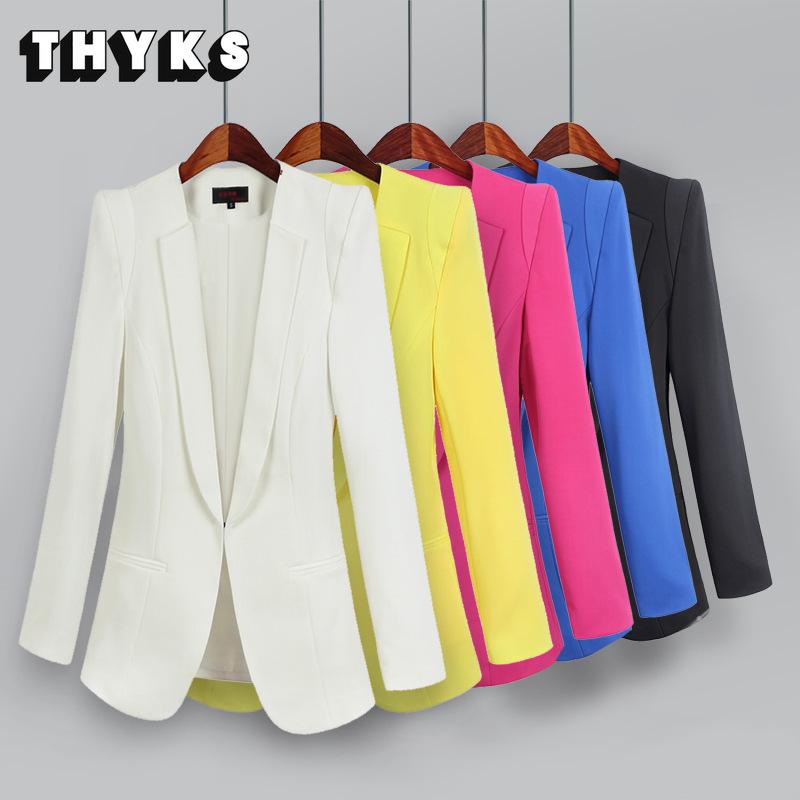 

Pants Plus Size Business Suits Women Hidden Breasted Blazers 2022 Spring Autumn New Solid Colors Long Sleeve Blazer Office Work Wear, White
