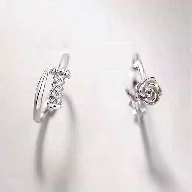 

Cluster Rings Couple Ring Fashion Simple Open Trend Sword And Rose