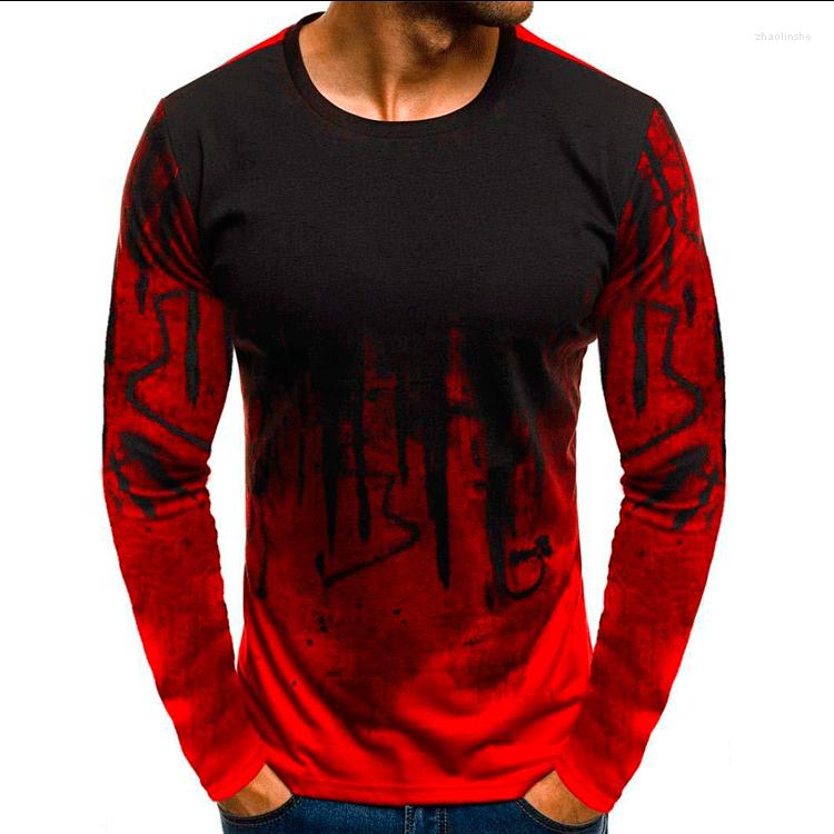 

Men's T Shirts Thin Long Sleeve T-shirt Men 2023 Summer Men's Fashion Sports Fitness Personality Print Shirt White Asian Size, Army green