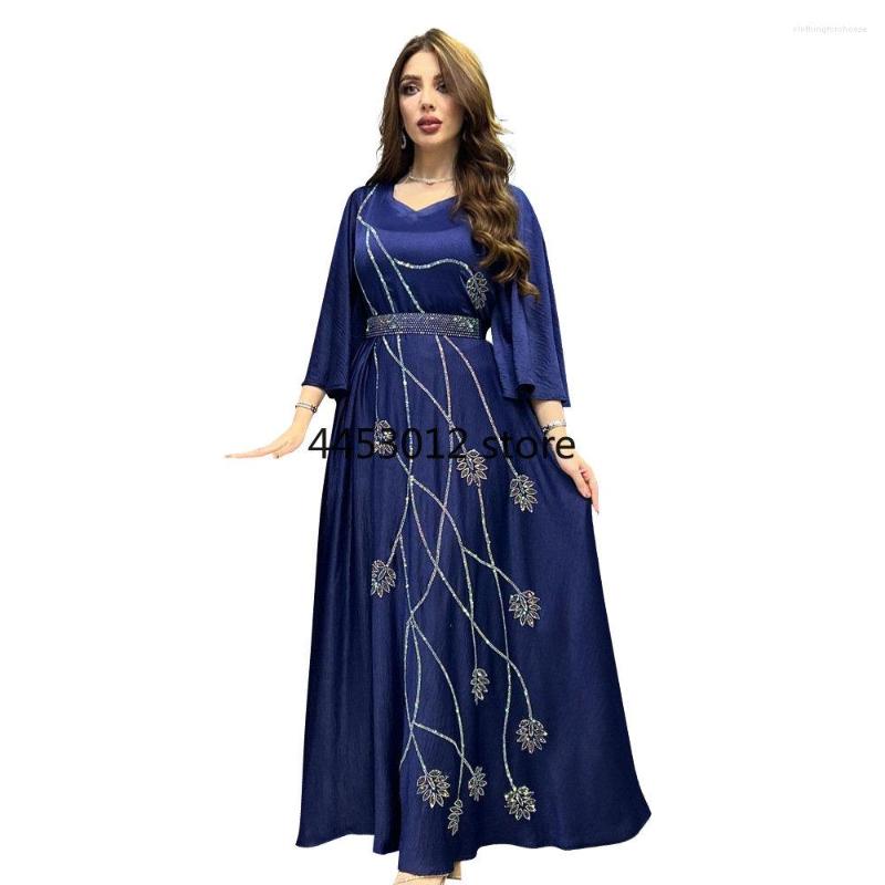 

Ethnic Clothing African Dresses For Women Spring Summer Long Sleeve O-neck Polyester Dress Robes Abaya