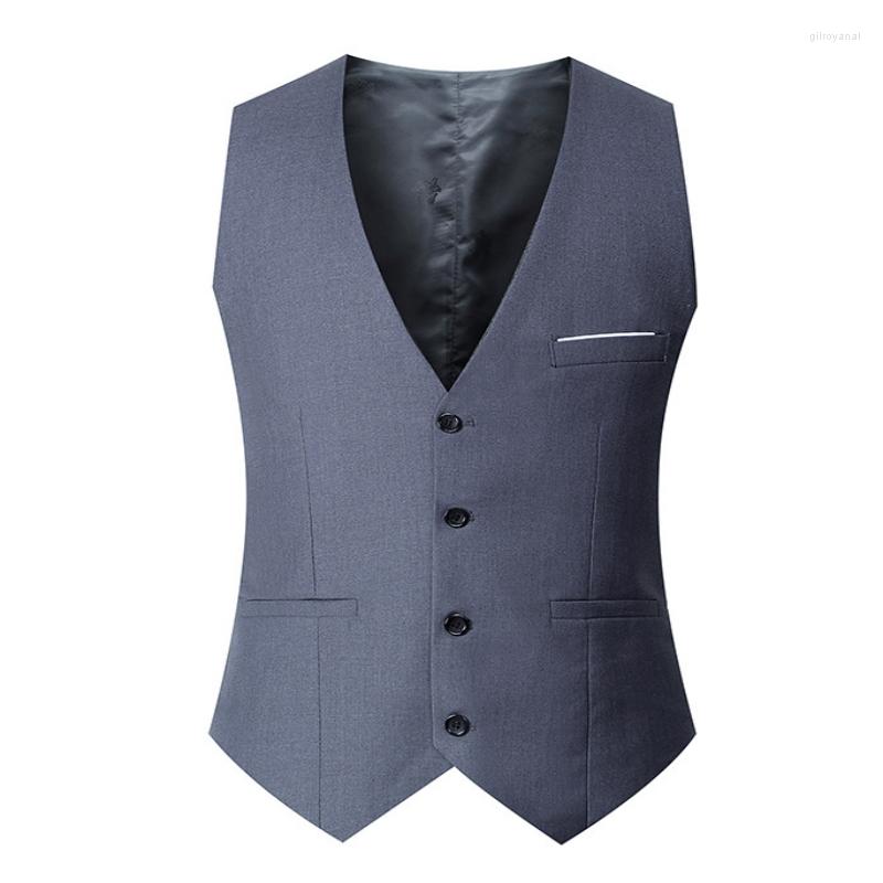 

Men' Vests Men Vest For Wedding Groom Tuxedo One Piece Slim Fit Waistcoat Solid Color Male Fashoin Coat Clothes, Black