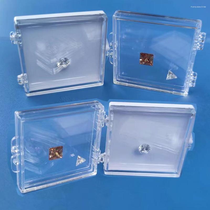 

Jewelry Pouches Loose Diamond Display Box Gems Stone Storage Organizer Sticky Rhinestone Showcase Gemstone Packaging Gem Gift