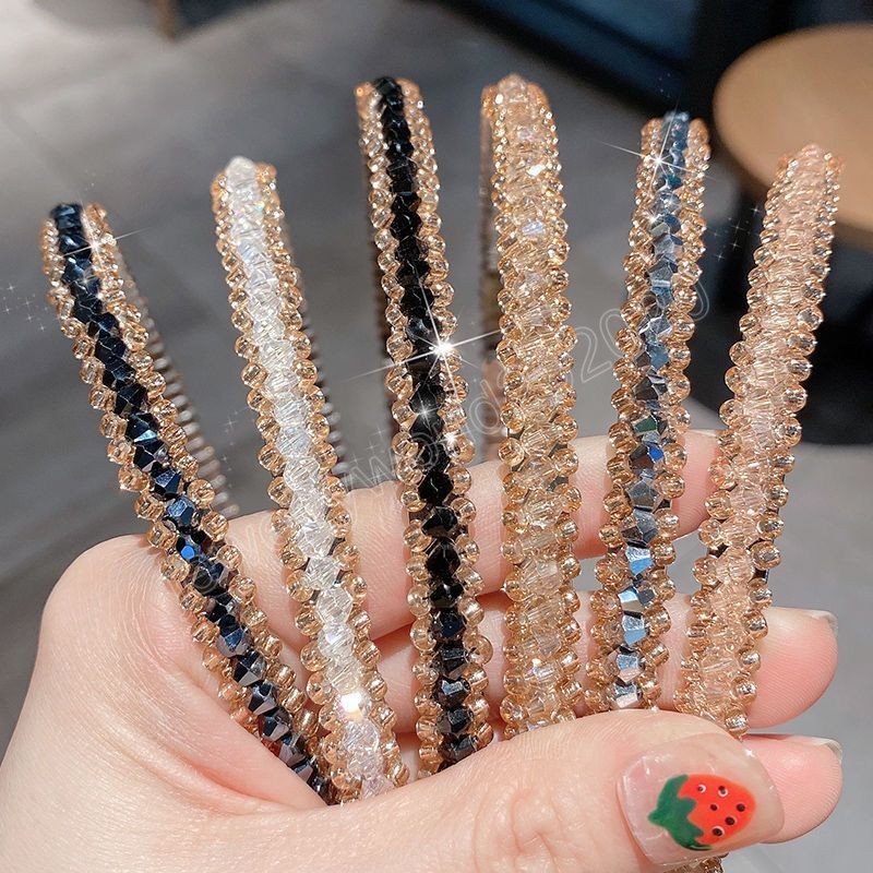 

Shiny Rhinestone Headband for Women Hairband Lady Elegant Bands Crystal Hair Hoop Fashion Luxury Female Hair Accessories