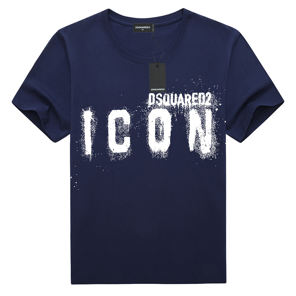 

DSQ2 ICON DSQUARED2 DSQ D2 Mens printed shirts t shirts Brand Classic Fashion Trend for Simple Street Short Sleeve DSQ 921, Darkcyan