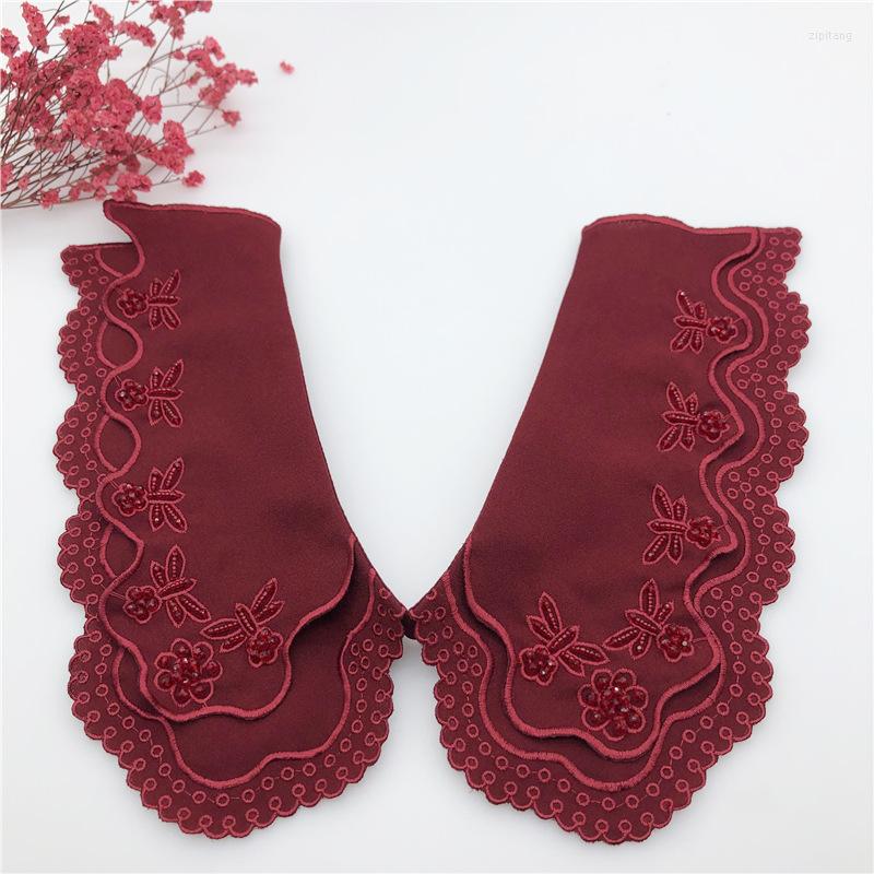 

Bow Ties White Black Red Fake Collar For Women Shirt Detachable Woman Handmade Sweater Blouse Tops Dress Decorate False