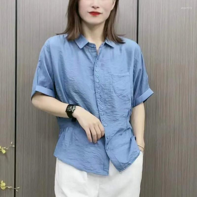 

Women's Blouses Women T-shirt Summer Shoulder Casual Loose Short Bat Sleeve Solid Female Shirt Wild Fashion Clothing Blouse G213, Champagne